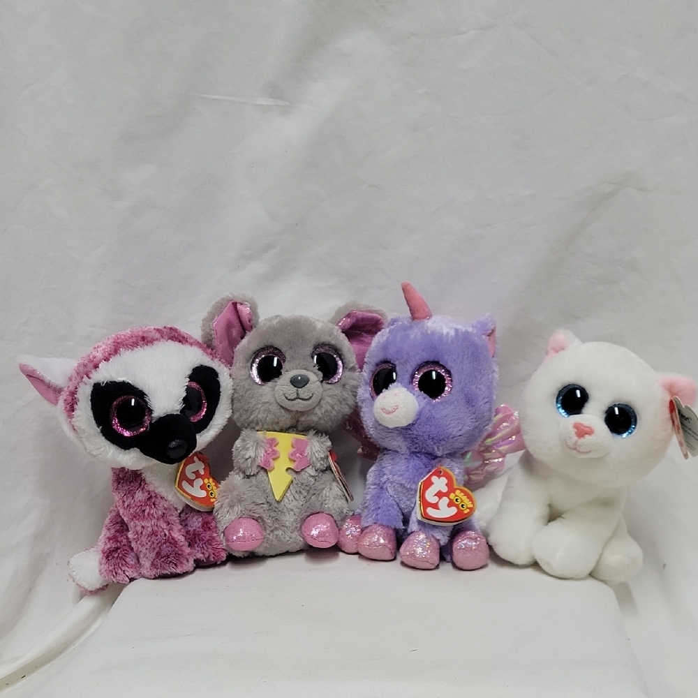 TY Beanie Baby- Beanie Boos And Bwanie Babies, Set Of 4